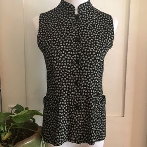 Black and White Patterned Women's Tunic